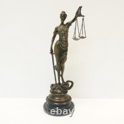 Statue Sculpture of Themis, Goddess of Justice, Art Deco / Art Nouveau Style, Solid Bronze