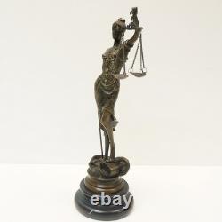 Statue Sculpture of Themis, Goddess of Justice, Art Deco / Art Nouveau Style, Solid Bronze