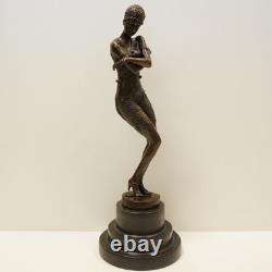 Statue Sculpture of a Classical Dancer, Opera Style, Art Deco Style, Art Nouveau Bronze