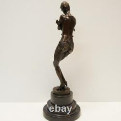 Statue Sculpture of a Classical Dancer, Opera Style, Art Deco Style, Art Nouveau Bronze