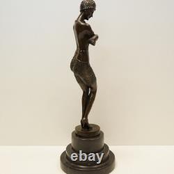 Statue Sculpture of a Classical Dancer, Opera Style, Art Deco Style, Art Nouveau Bronze