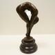 Statue Sculpture Of A Sexy Pin-up Dancer In Art Deco / Art Nouveau Style, Bronze<br/>