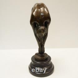 Statue Sculpture of a Sexy Pin-Up Dancer in Art Deco / Art Nouveau Style, Bronze<br/>