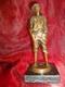 Statue Sculpture Of A Whistling Boy In Art Deco And Art Nouveau Style, Solid Bronze