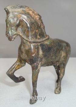 Statue Sculpture of an Animal Horse in Art Deco and Art Nouveau Style, Solid Bronze