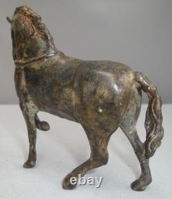 Statue Sculpture of an Animal Horse in Art Deco and Art Nouveau Style, Solid Bronze