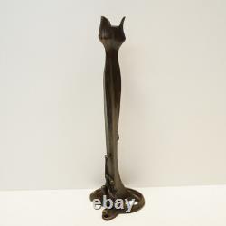 Statue sculpture candlestick Art Deco Style Art Nouveau Solid Bronze Sign