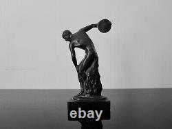 Statuette Art Deco Max Le Verrier Le Faguays Bronze Discobolle