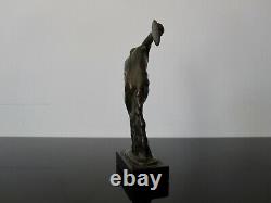 Statuette Art Deco Max Le Verrier Le Faguays Bronze Discobolle