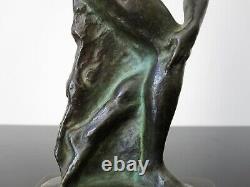 Statuette Art Deco Max Le Verrier Le Faguays Bronze Discobolle