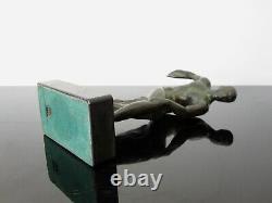 Statuette Art Deco Max Le Verrier Le Faguays Bronze Discobolle