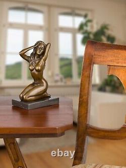 Statuette Of Naked Woman Antique Style/art Decoration Bronze