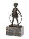 Statuette Of Young Gymnast After Ferdinand Preiss Style Art Deco Bronze