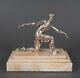 Subject Art Deco Oriental Dancer Van De Voorde Silver Plated Bronze Onyx Base H5426