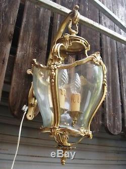 Superb Bronze Lantern Louis XV Style In Working Order