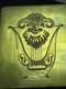 Superb Printing Matrix Music Fauna With Lyre Art Deco Bronze Steel