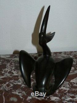 Superb Unusual Sculpture Pelican Bronze Art Deco Vohland & Bär