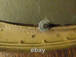 Superb oval bronze mirror in Art Deco style + its bronze hook