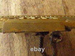 Superb oval bronze mirror in Art Deco style + its bronze hook