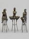 Superb Set Of 3 Bronze Sculptures Signed Collinet Art Deco Style 2