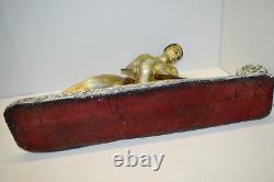 Superbe Ancien Grand Platre Man Art Deco Signed Cipriani Bronze Skate 1930/40