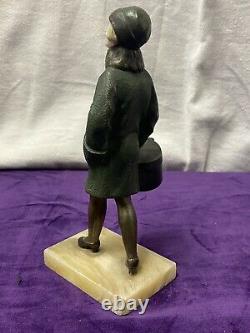 Suzanne Bertrand Sculpture Bronze Chrys Elephant Woman Elegant Art Deco 1930