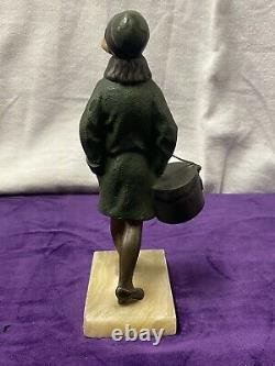 Suzanne Bertrand Sculpture Bronze Chrys Elephant Woman Elegant Art Deco 1930