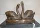 Swan Bird Animal Sculpture In Art Deco And Art Nouveau Style Bronze