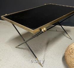 Table Basse Design Art Deco Modernist 1950 Adnet Vintage Glass Bronze Ancient