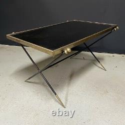 Table Basse Design Art Deco Modernist 1950 Adnet Vintage Glass Bronze Ancient