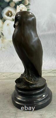 The Chouette Art Deco, Beautiful Bronze Statue Sculpture On Marble Real