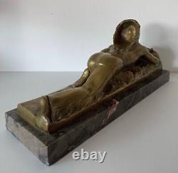 The Indian, Art Deco Bronze Sculpture Signed by Guido