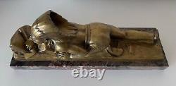 The Indian, Art Deco Bronze Sculpture Signed by Guido