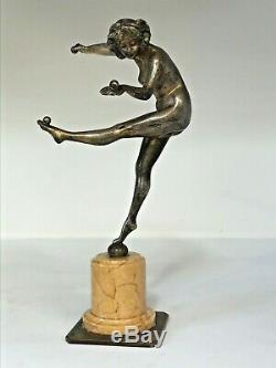 The Juggler 'said Dancer Bowls, Claire Colinet Bronze Silver Art Deco
