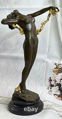 The New Art Deco Bronze Statue Sculpture 'The Naked Beautiful Vine'