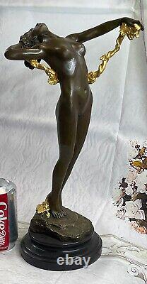 The New Art Deco Bronze Statue Sculpture 'The Naked Beautiful Vine'