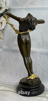 The New Art Deco Bronze Statue Sculpture 'The Naked Beautiful Vine'