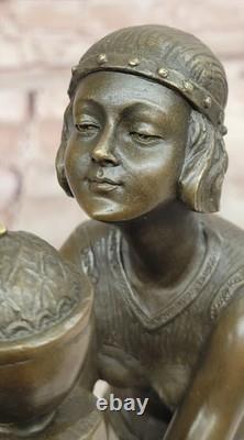Timeless Art Deco Bronze by Georges Duvernet Elegant Signature Opening
