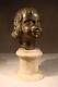 Translation: Old Beautiful Bronze Bust Sculpture Of A Little Girl Child From The Art Deco Era 1930