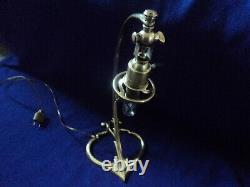 Tulip Pate Glass Lamp Bronze Foot Art Deco/new 1900 Era Daum Muller