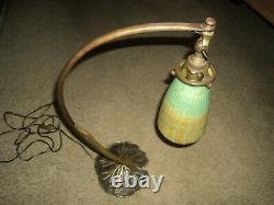 Tulip Pate Glass Lamp Bronze Foot Art Deco/new 1900 Era Daum Muller