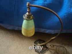 Tulip Pate Glass Lamp Bronze Foot Art Deco/new 1900 Era Daum Muller