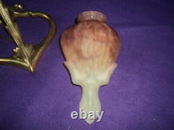 Tulip Pate Glass Lamp Bronze Foot Art Deco/new 1900 Era Daum Muller