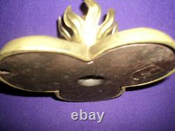 Tulip Pate Glass Lamp Bronze Foot Art Deco/new 1900 Era Daum Muller