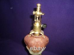 Tulip Pate Glass Lamp Bronze Foot Art Deco/new 1900 Era Daum Muller