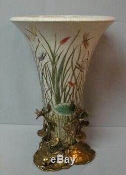 Vase Figurine Frog Style Art Deco Art Nouveau Porcelain Bronze