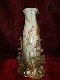 Vase Frog Elf Fee Style Art Deco Art Nouveau Porcelain Bronze