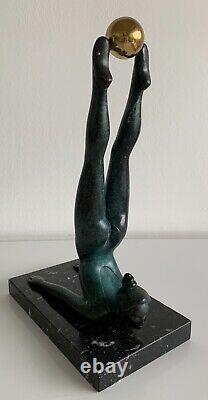 Vertical, Art Deco Bronze Sculpture