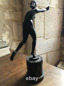 Very Beautiful Sculpture Bronze Patinated Stephan Dakon Dancer Art Deco Years 20