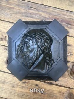 Very Rare Art Deco Bronze Medal Plaque JESUS CHRIST by A. Dubois